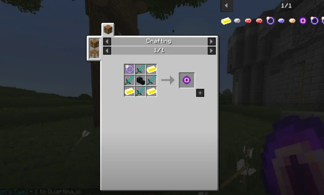 Крафт на магический предмет из мода Trinkets and Baubles