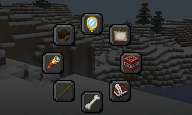 Процесс выбора предмета с модом Controlify