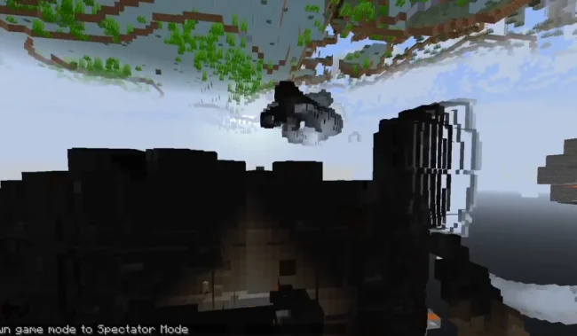 Процесс перемещения в деревню из мода Village Spawn Point