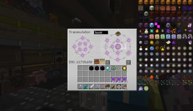 Меню блока из мода Summoning Rituals