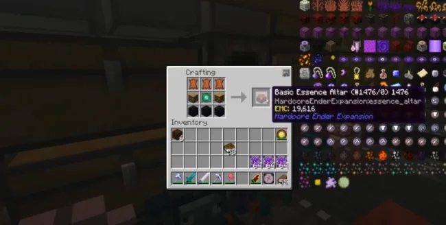 Крафт на блок из мода Summoning Rituals