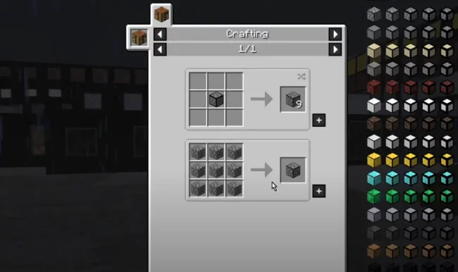 Крафт на блоки из мода Compressium