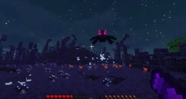 Биом из мода Spartan Defiled ночью