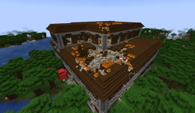 Горящий особняк