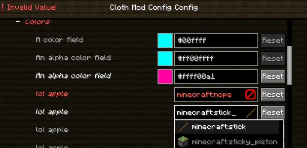 Настройка мода Cloth Config API