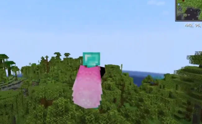 Крылья из мода Elytra Slot