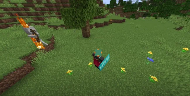 Процесс боя со щитом из мода Responsive Shields