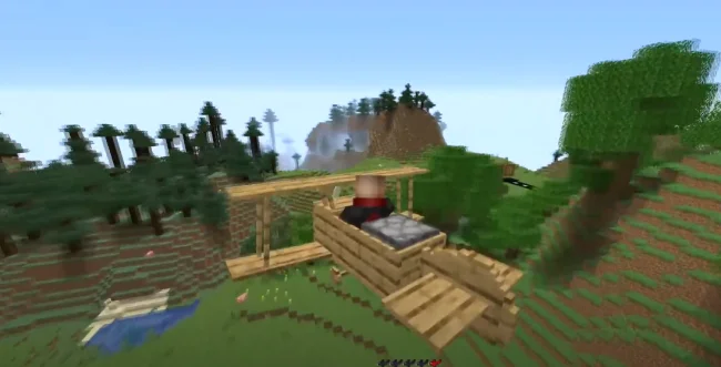 Процесс полета на самолете из мода Simple Planes