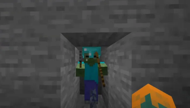 Зомби с инструментами из мода ArmoreableMobs