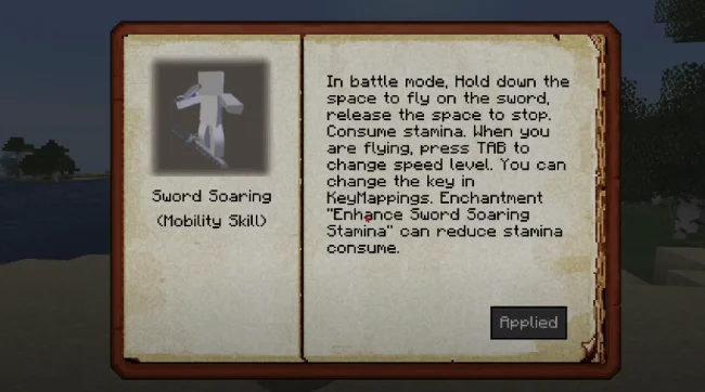 Книга с подсказками из мода Sword Soaring
