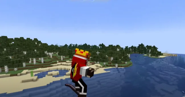 Процесс полета на мече из мода Sword Soaring