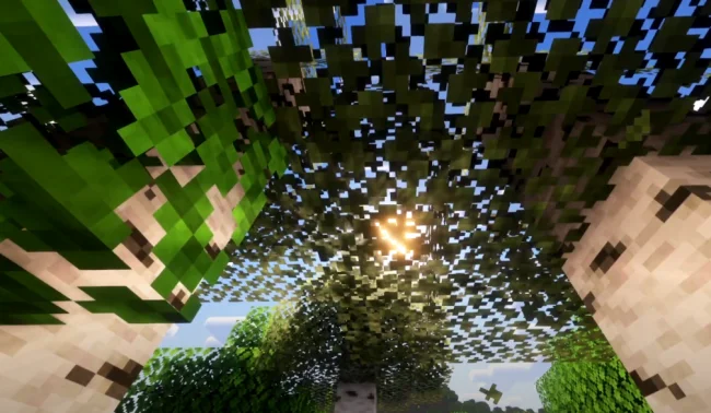 Блоки листы с модом Cull Less Leaves