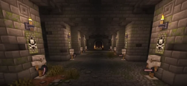 Вид подземелья из мода Dungeon Now Loading