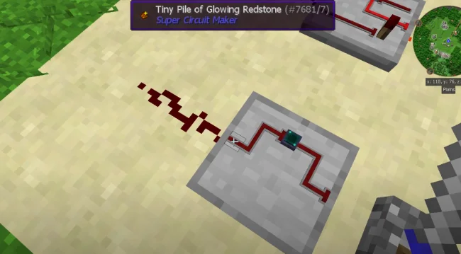Процесс постройки механизма с модом Super Circuit Maker