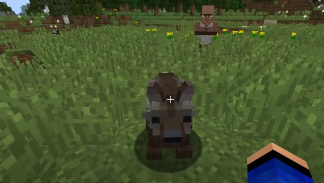 Процесс приручения моба из мода Follow Me