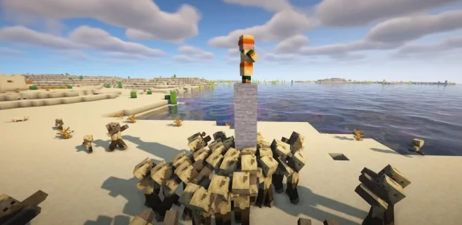 Новое поведение мобов с модом Enhanced Hordes