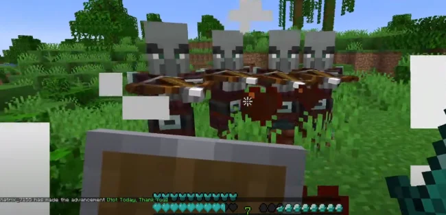 Бой против орды разбойников из мода Difficult Raids