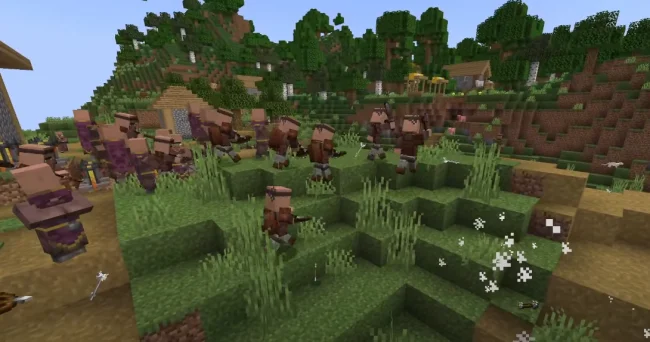 Огромная орда разбойников из мода Difficult Raids