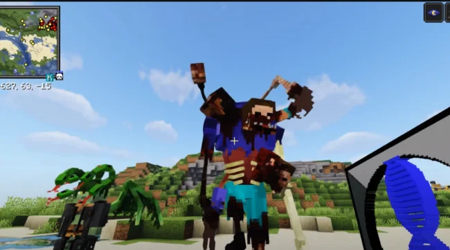 Мутировавший Стив из мода Mutationcraft