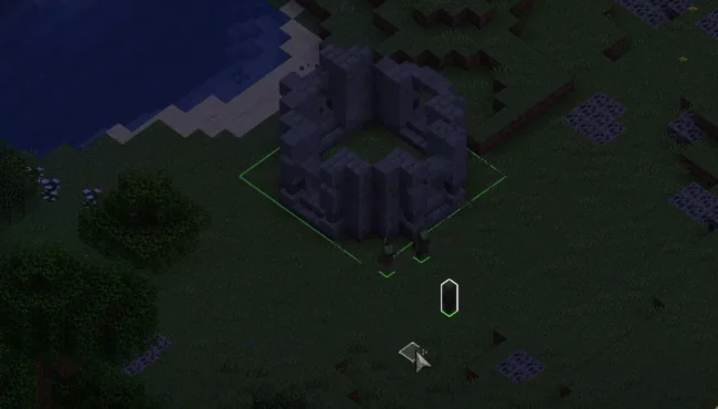 Процесс возведения постройки из мода Reign of Nether