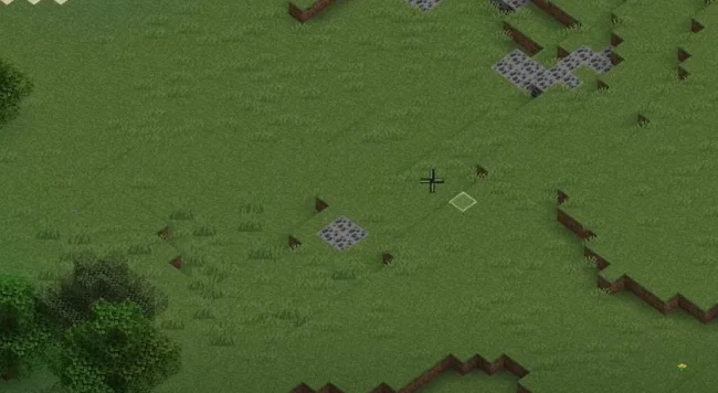 Процесс выбора места для постройки из мода Reign of Nether