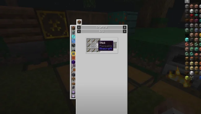 Крафт на предмет из мода Create Sifting