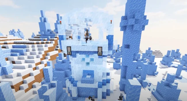 Постройка в ледяном биоме из мода Repurposed Structures