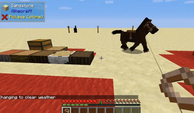 Процесс привязки лошади к механизму из мода Horse Power