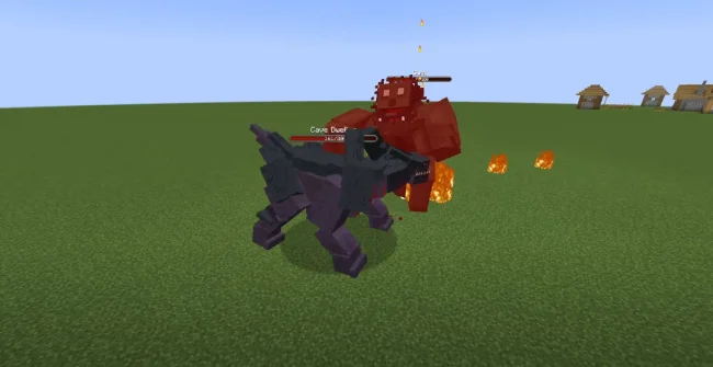 Процесс боя двух мобов из мода DawnCraft Mobs