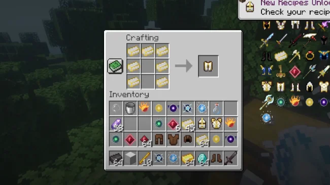 Крафт на часть брони из мода Ciscos Armoury