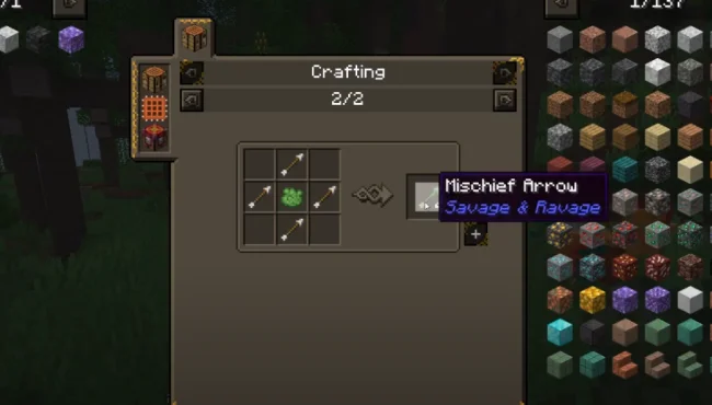Крафт на стрелы из мода Ciscos Fantasy