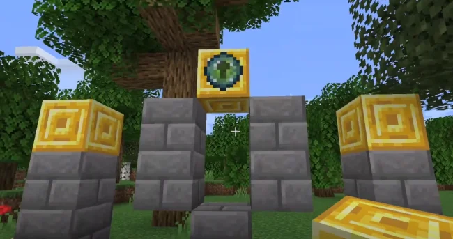 Процесс постройки портала для телепорта из мода Dimensional Dungeons