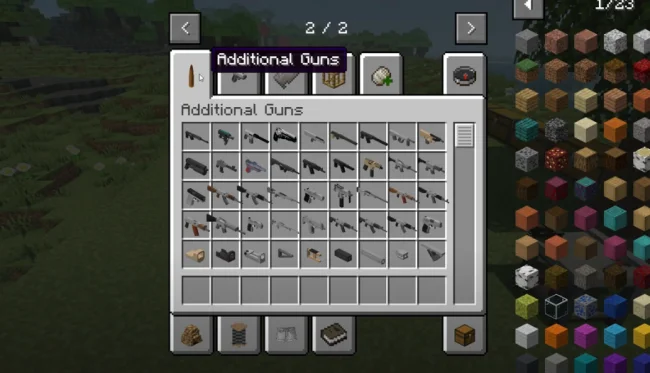 Все виды оружия из мода Additional Guns