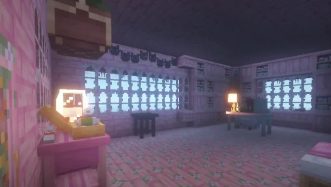 Комната с блоками из мода Cluttered