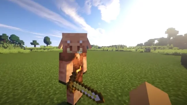 Большой пиглин из мода Easy Piglins