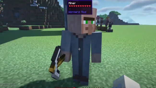 Моб из мода Miner Villager