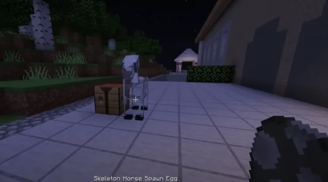 Лошадь скелет из мода Skeleton Horse Spawn