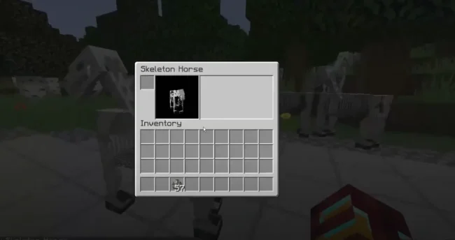 Меню лошади из мода Skeleton Horse Spawn