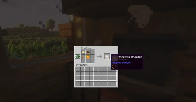 Процесс создания нового блюда из мода Veggies Delight