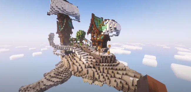 Летающий город из мода Sky Whale Ship