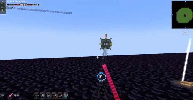 Процесс боя против нового моба из мода Yakurum