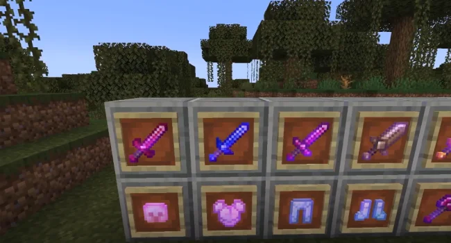 Новые виды оружия и брони из мода Mining Master