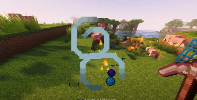 Синие сферы из мода Pickable Health Orbs