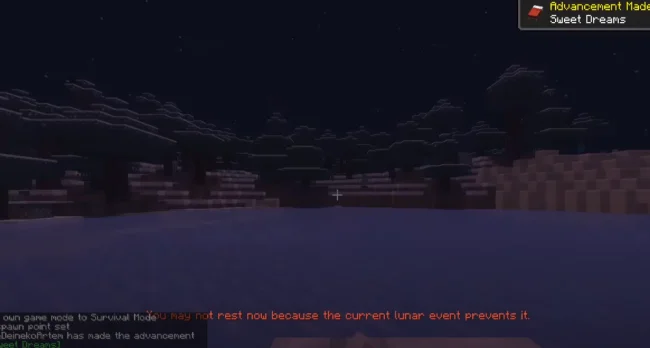 Отсутствие возможности спать при кровавой луне из мода Enhanced Celestials