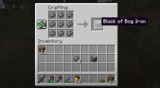 Крафт на новый блок из мода Beneath the Wetlands