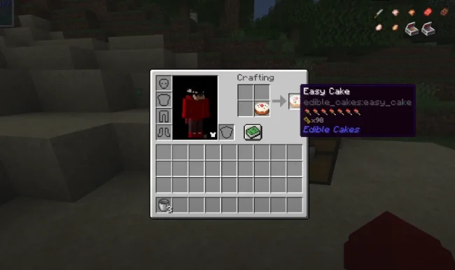 Процесс получения съедобного торта из мода Easy Cake