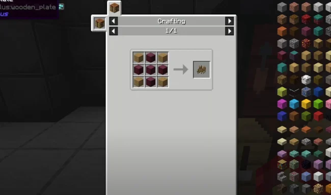 Крафт на блок из мода Blades Plus