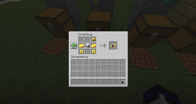 Крафт на золотую броню для лошади из мода Craftable Horse Armour and Saddle