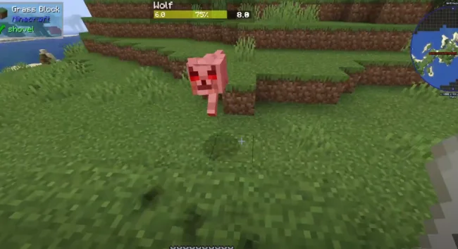 Процесс боя против волка с модом Mutant Wolf