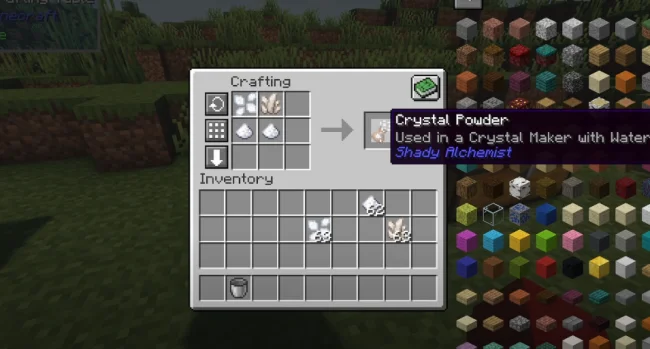 Крафт на предмет из мода Shady Alchemist